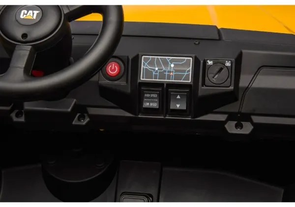 Elektrické autíčko CAT 60W/7500 mAh žltá/čierna + DO