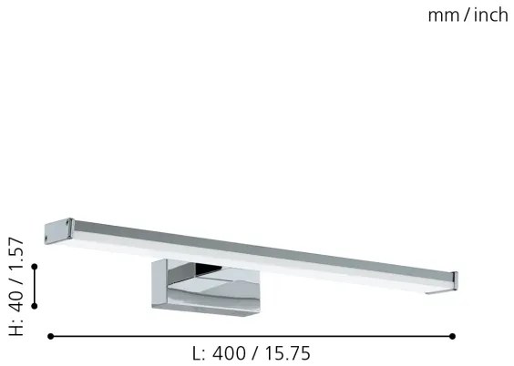 Eglo 79532 - LED Kúpeľňové osvetlenie zrkadla SARNOR 7,4W/230V 40 cm IP44 chróm