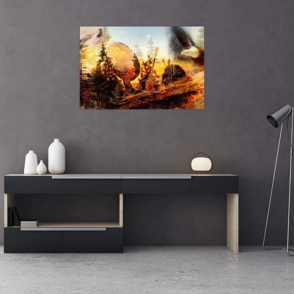 Obraz - Šamanský motív (90x60 cm)