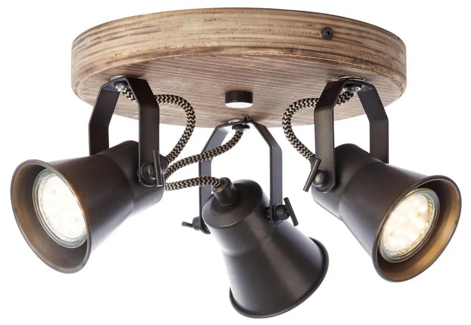 Brilliant - Bodové svietidlo SEED 3xGU10/5W/230V čierna/hnedá