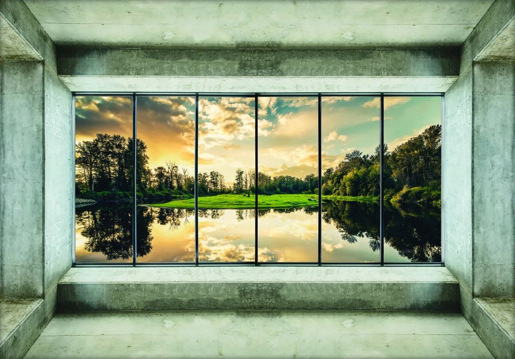 Fototapeta - Výhľad na jazero (152,5x104 cm)