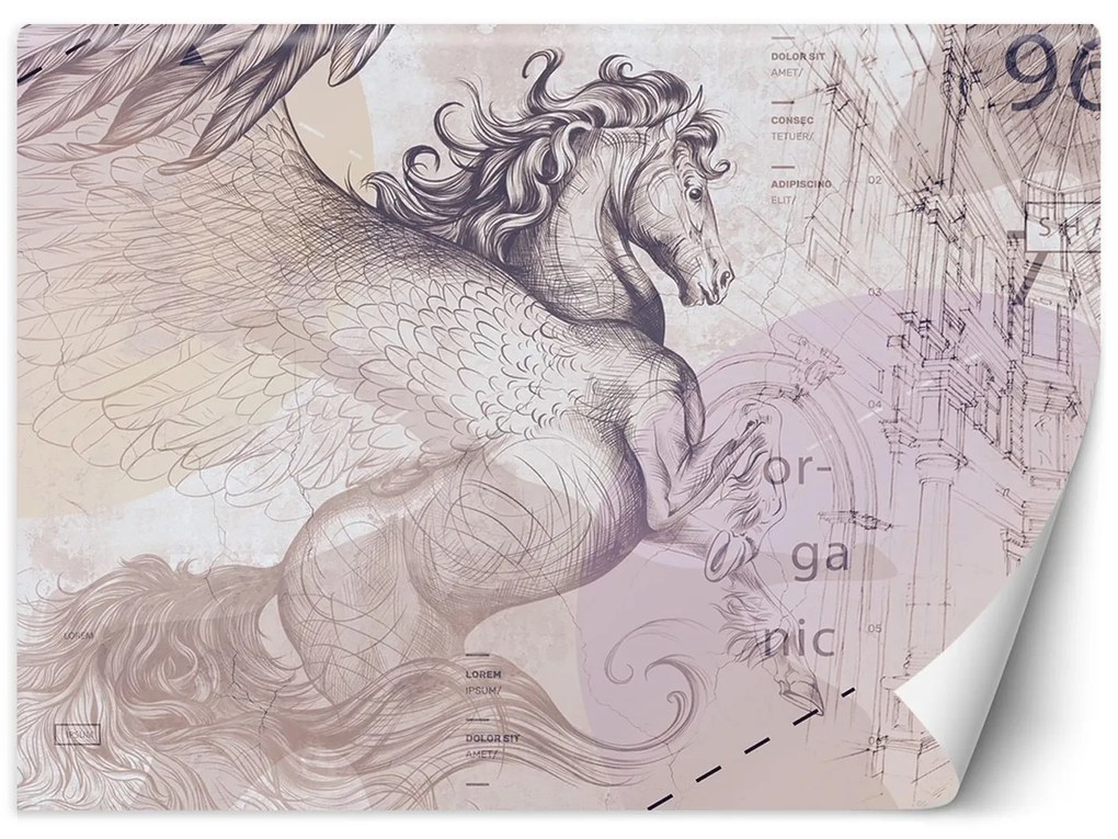 Gario Fototapeta Pegasus, okrídlený kôň, abstraktné Materiál: Vliesová, Rozmery: 200 x 140 cm