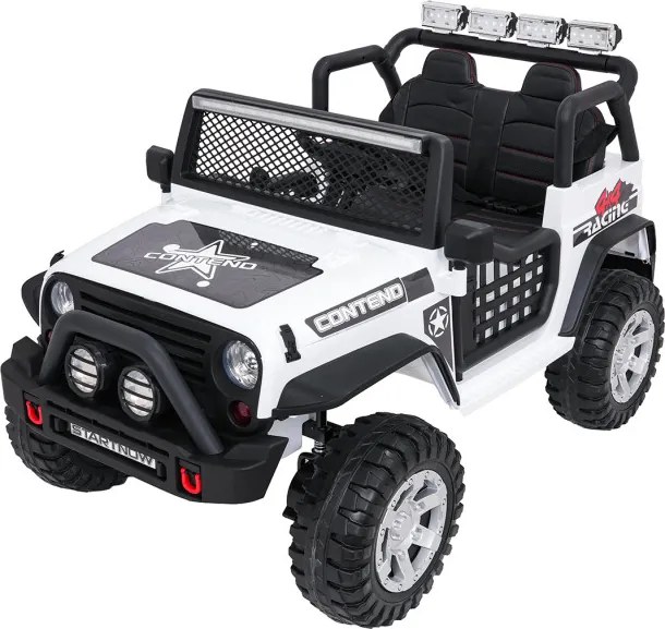 Elektrické autíčko Jeep BEAST 4x4 biele