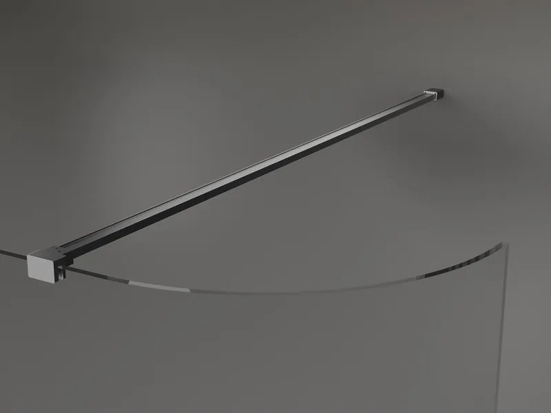 Mexen Kioto, sprchová zástena Walk-In 120 x 200 cm, 8mm číre sklo, grafitový profil, 800-120-101-95-06
