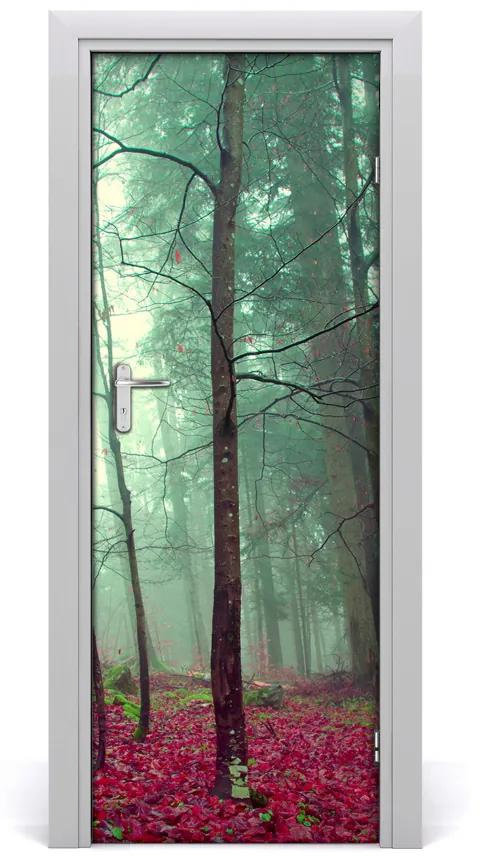 Fototapeta na dvere les jeseň 75x205 cm
