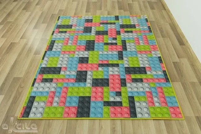 Detský metrážny koberec Lego pastelový