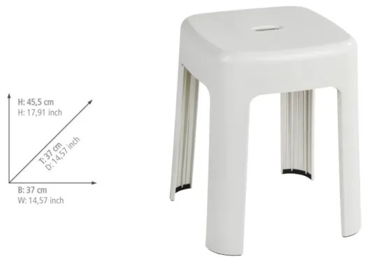 WENKO 22160100 - Stolička ALASKA 37x45,5 cm biela