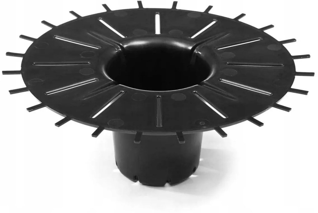 Kvetináč PRUHOVANÝ ECO VII 19 cm čierny