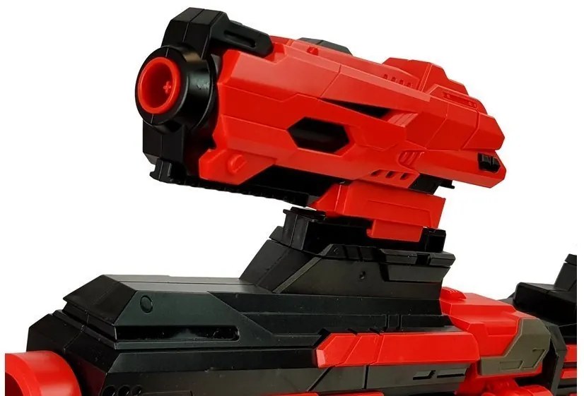 LEAN TOYS Pištoľ na penové náboje so zameriavačom červeno-čierny