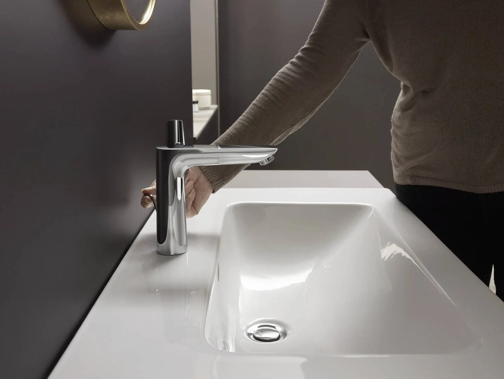 Hansgrohe Talis E, páková umývadlová batéria 150 s odtokovou súpravou s ťahadlom, chrómová, HAN-71754000