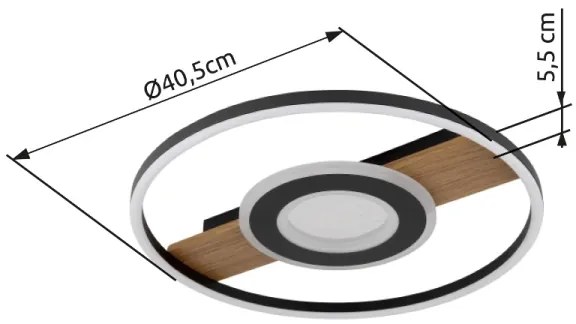 Globo 67323-24 - LED Stropné svietidlo PIKARA LED/24W/230V