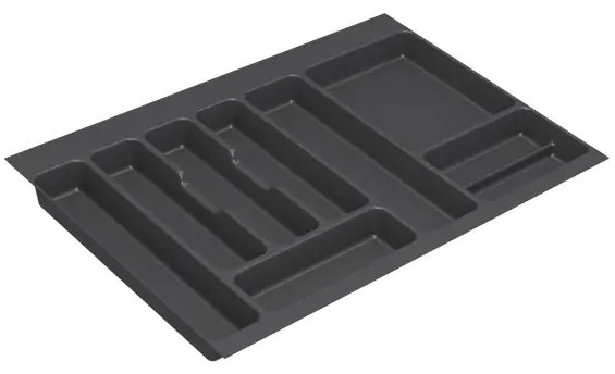 Vložka / príborník do 80 cm zásuvky - CUTLERY sivý plast 70 x 46 cm