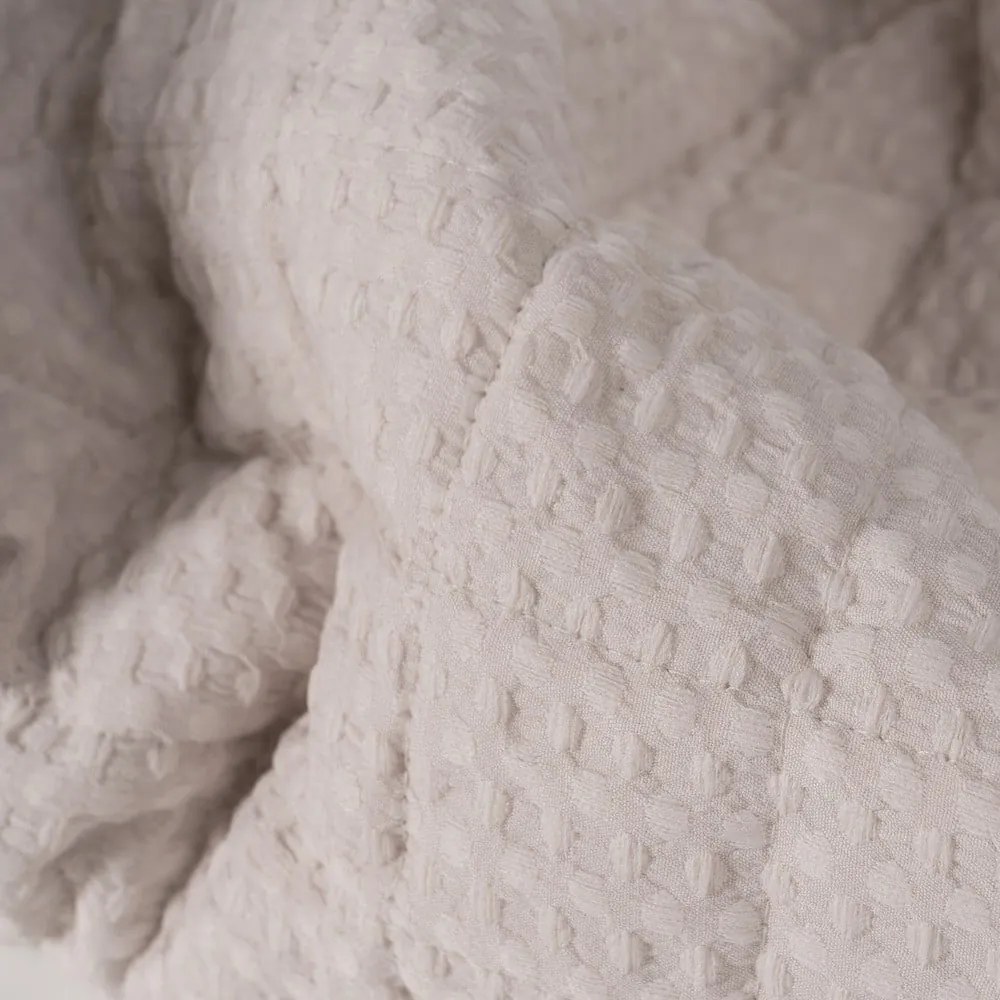 Béžový prešívaný pléd 180x260 cm – Ixia