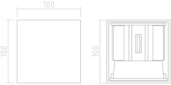 APLED - LED Vonkajšie nástenné svietidlo CUBE 2xLED/3W/230V IP65
