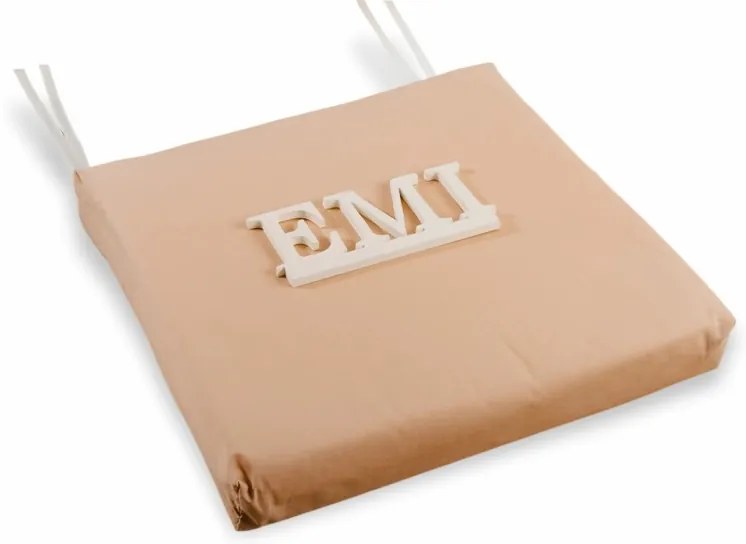 Sedák na stoličku krémový 40x40 cm EMI