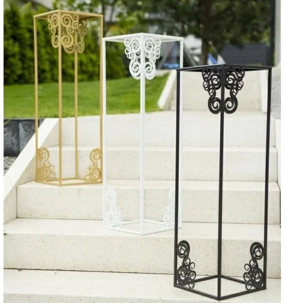 Stojan na kvety 80x24 cm biela