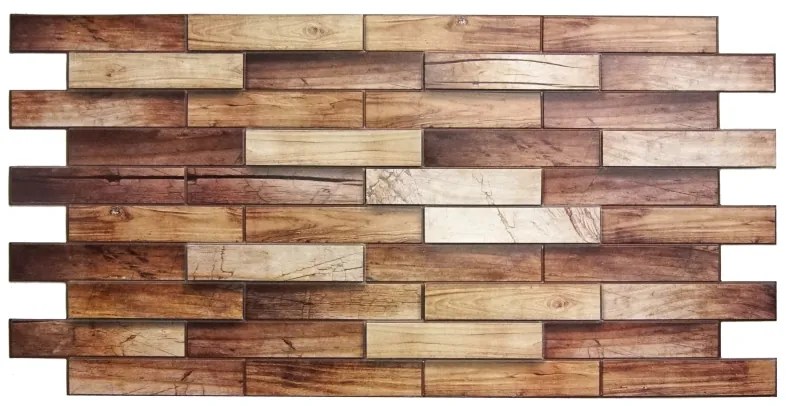 PVC 3D obkladový panel 98 x 48 cm - Walnut Panel drevo orech