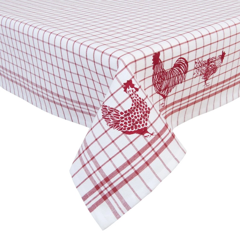 Obrus ​​na stôl Country Side Chicken red- 100 * 100 cm