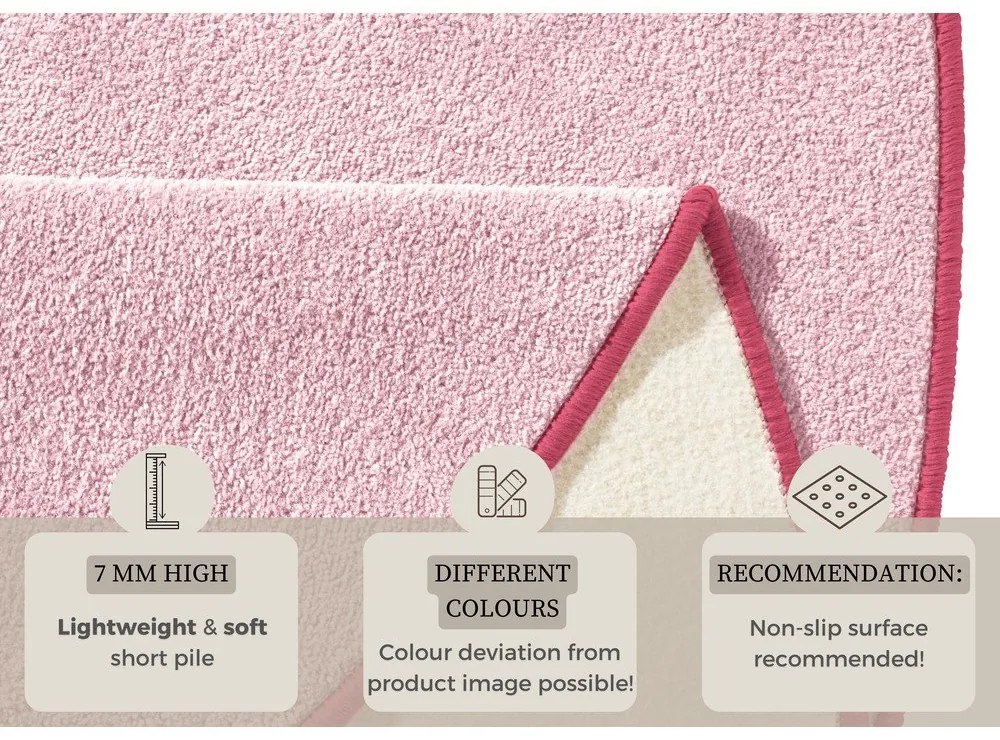 Svetloružový okrúhly koberec ø 133 cm Fancy – Hanse Home