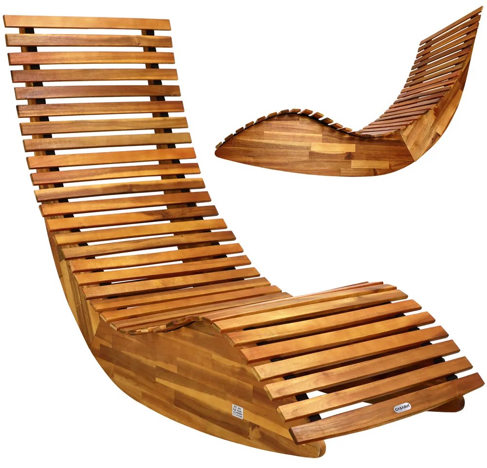 Záhradné ergonomické lehátko - agát