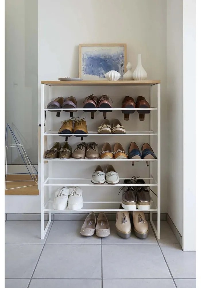 Biela kovová skrinka na topánky Tower – YAMAZAKI