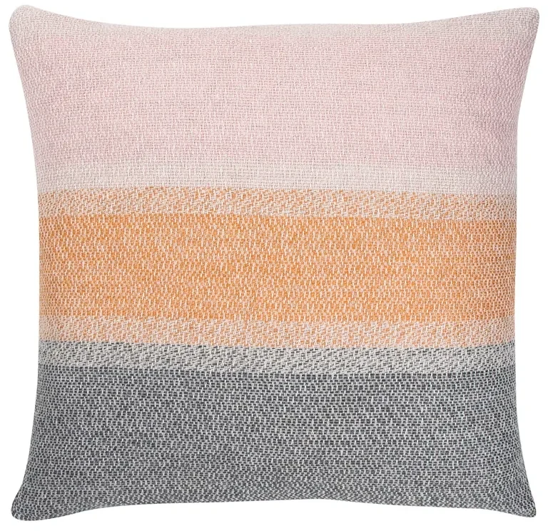 Ľanová obliečka na vankúš Ruoste 45x45, ľan-oranžová-sivá