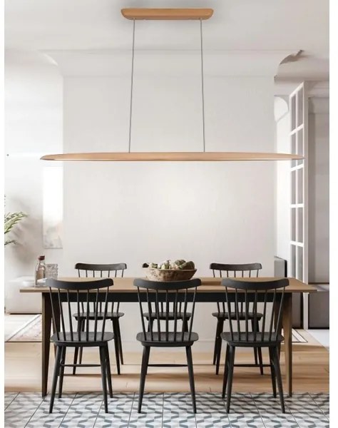 LED Luster na lanku LED/22W/230V 4000K 130 cm buk/masív