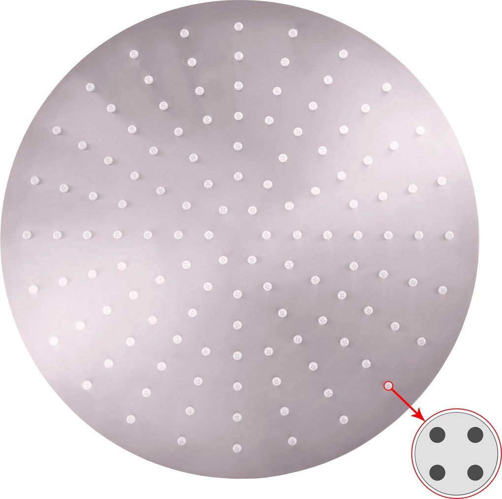 Slezák - RAV Hlavová sprcha okrúhla kovová ø 30 cm so 4-otvorovými tryskami - KS0001/4, Chróm