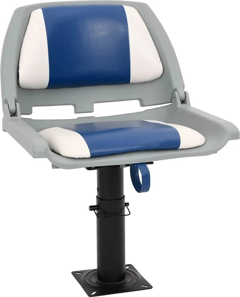 vidaXL 2-dielne skladacie sedadlo do člna, modro biele 48x51x41 cm