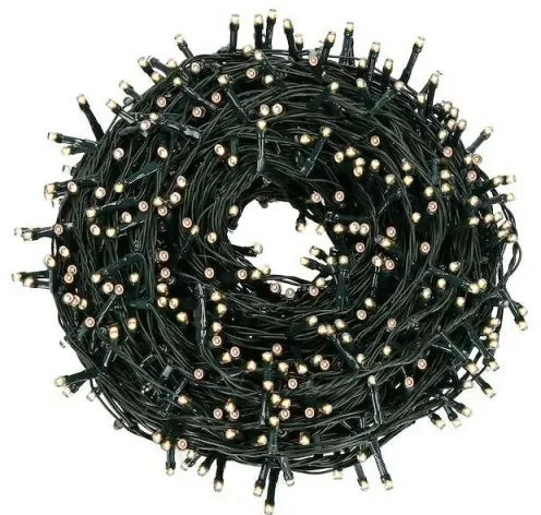 SPRINGOS LED svetelná reťaz - 27,5m, 500LED, 8 funkcií, IP44, teplá biela