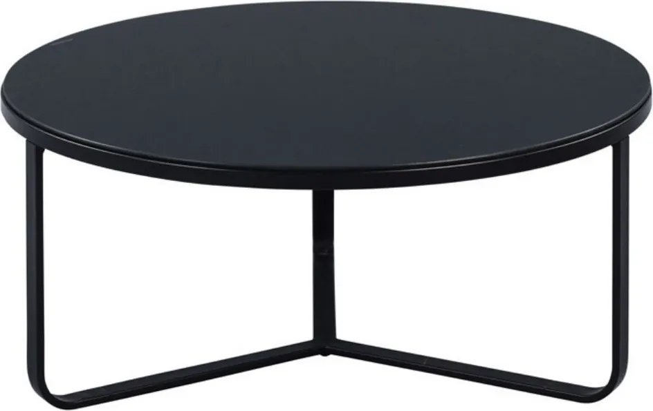 Okrúhly konferenčný stolík Boston 80 cm, čierny