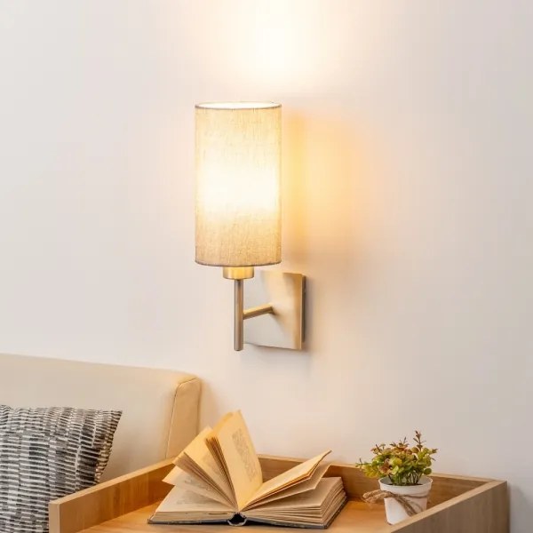 Eglo - LED  Nástenné svietidlo TUNJA 1xE27/60W/230V matný chróm/šedá