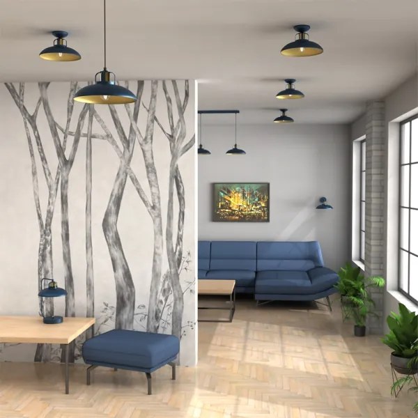 Brilagi - LED Luster na lanku FLAMENGO 1xE27/60W/230V modrá