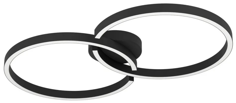 Eglo 900955-LED RGBW Stmievateľné stropné svietidlo AMANDOLO 19,5W/230V čierna + DO