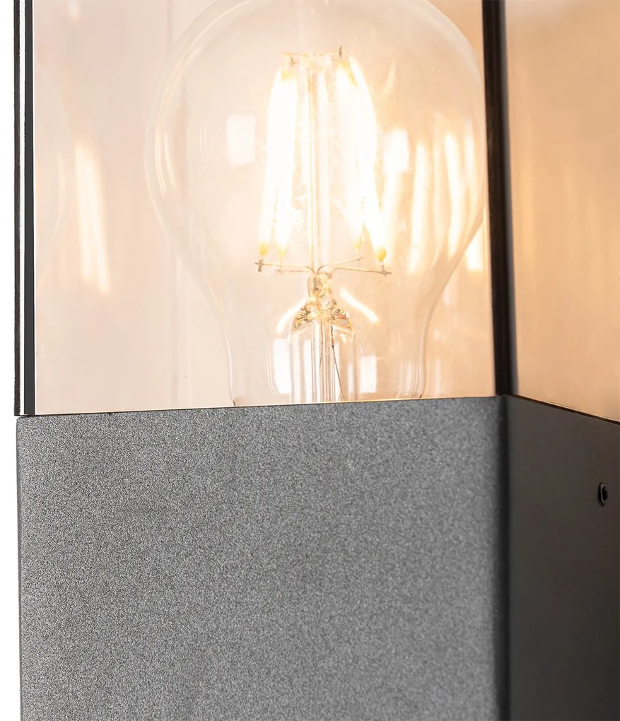 Vonkajšia nástenná lampa tmavosivá s pohybovým senzorom IP44 - Dánsko