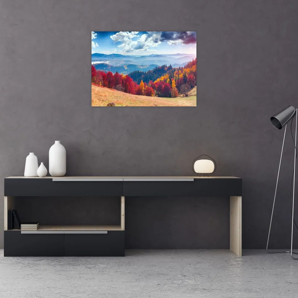 Obraz farebné jesenné krajiny (70x50 cm)