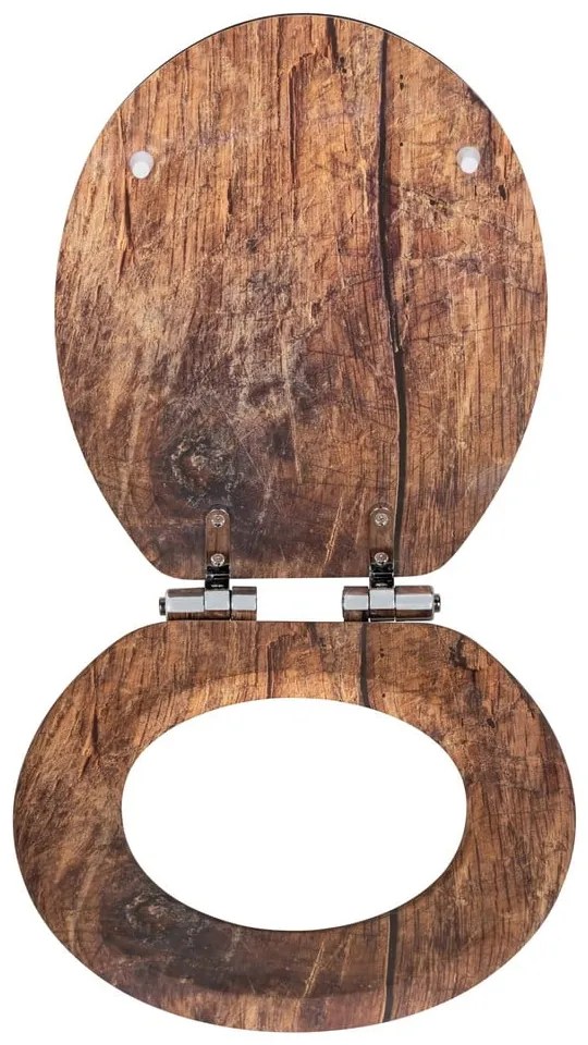 Záchodová doska s automatickým zatváraním 37 x 43 cm Rustic – Wenko