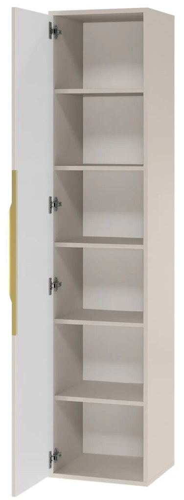 Závesná kúpeľňová skrinka Avila 38 cm kašmírová/zlatá