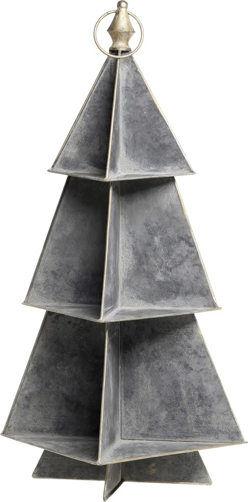 Šedý antik kovový vianočný stromček – 25*25*67 cm