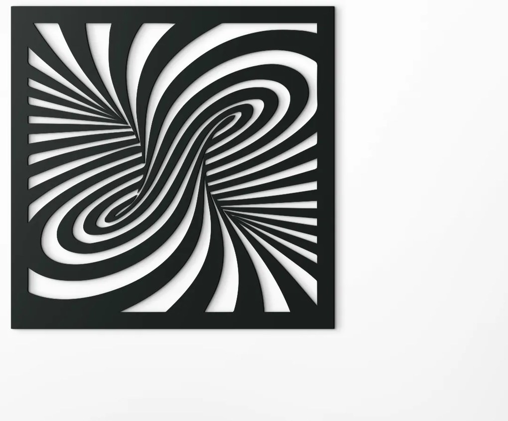 drevko Abstraktný obraz na stenu Lievik Rozmer obrazu: 32,5 x 32,5 cm, Farba dekorácie: Čierna