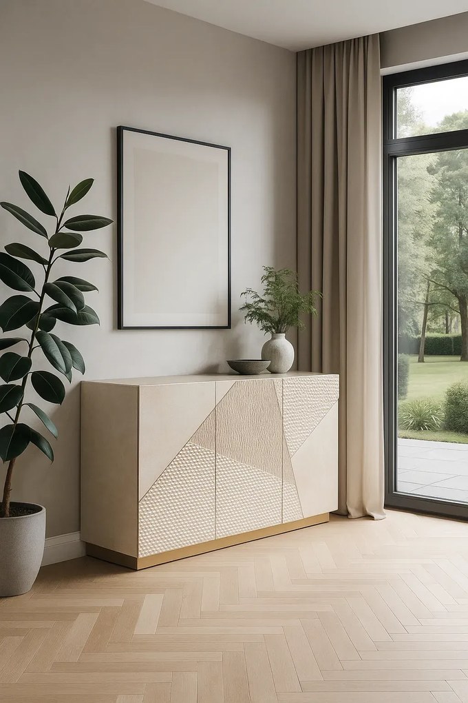 Komoda Stilig ST801 150 cm šampanská/zlatá