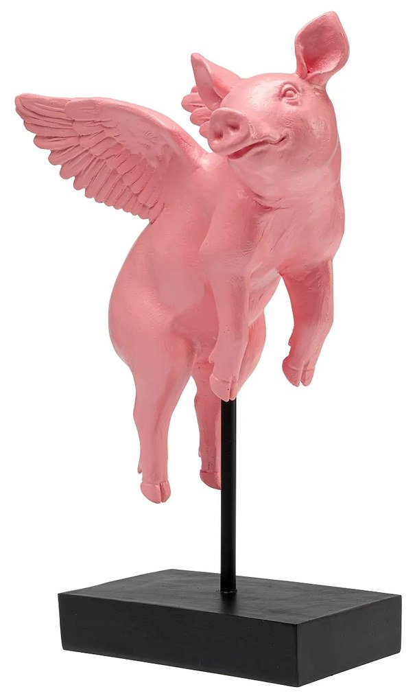Flying Pig dekoračná figúrka ružová 29 cm