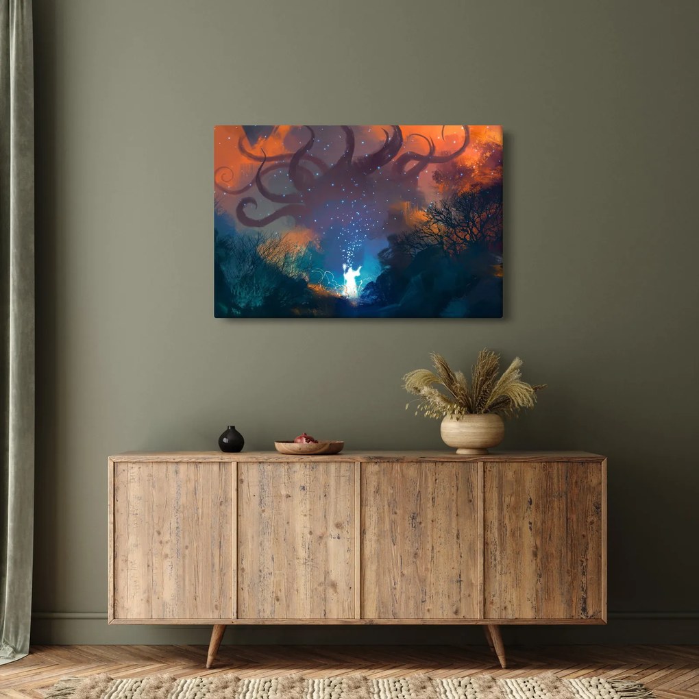 Obraz - Kúzliaci čarodejník (90x60 cm)