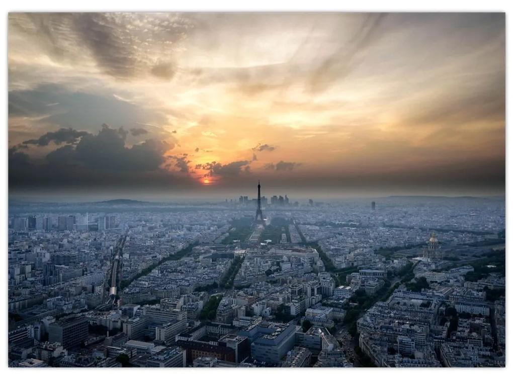Sklenený obraz - Paríž z výšky (70x50 cm)