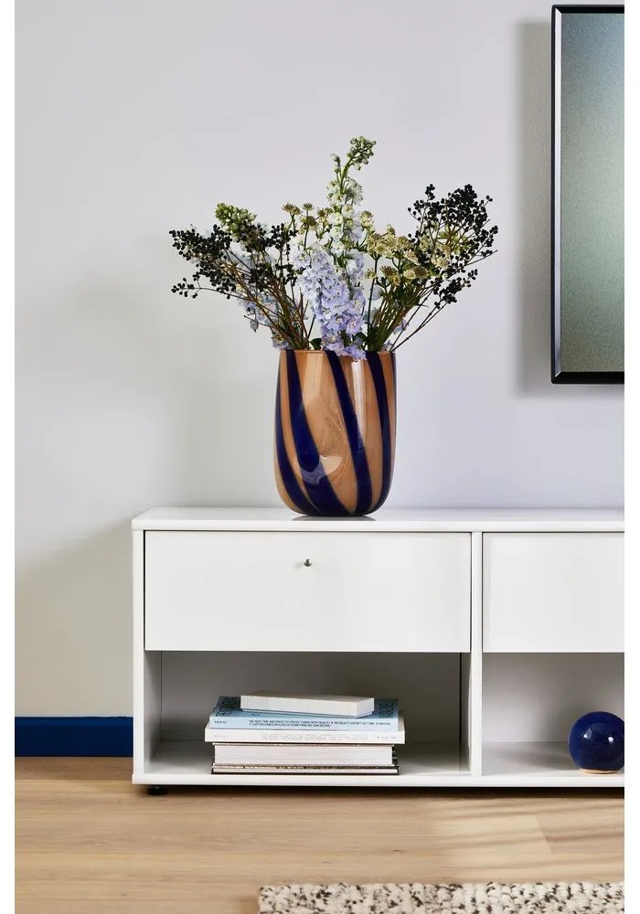 Biely TV stolík 214x45 cm Mistral – Hammel Furniture