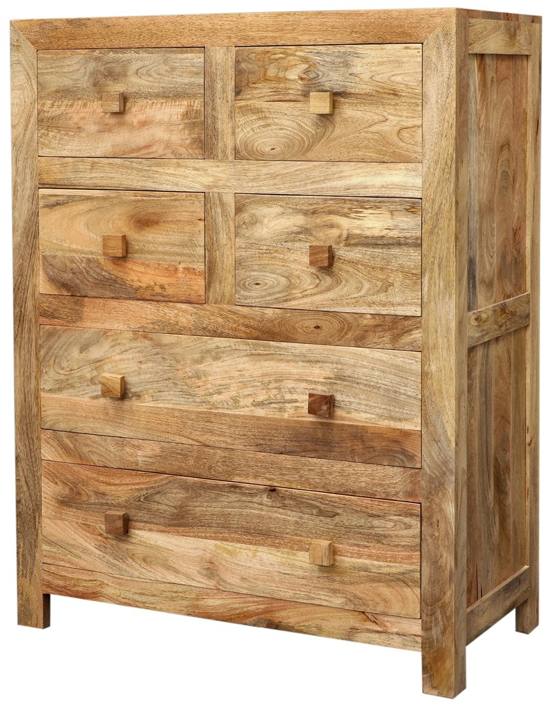 furniture-nabytek.cz - Vysoká komoda z mangového dreva 90x120x45