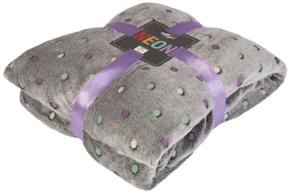 DEKA Z MIKROVLÁKNA NEON 150X200 CM VZOROVANÁ