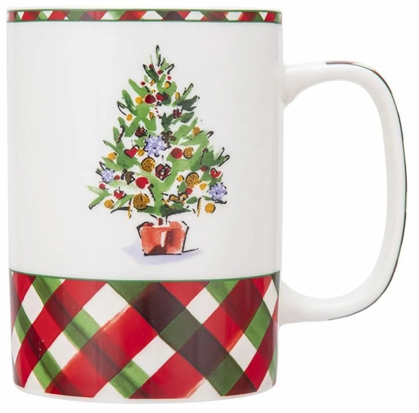 Altom Porcelánový hrnček Classic Christmas tree, 380 ml