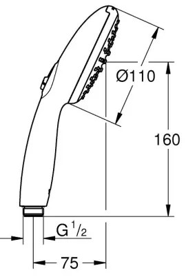 GROHE 26948001 - Ručná sprcha VITALIO START 110 110 mm lesklý chróm