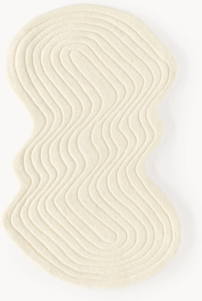 Ručne tuftovaný vlnený koberec v organickom tvare Aliza